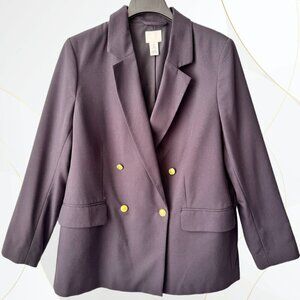 H&M Women’s Oversized Blazer Gold Buttons